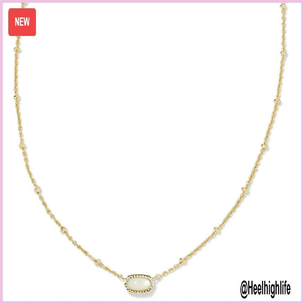 Gold-Plated Mini Pendant Necklace With 15" Chain And Extender